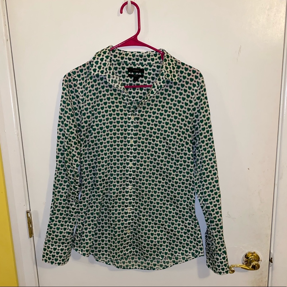 J Crew Printed Button Down